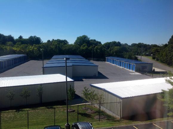 View and map of boat storage at Modern Marine,